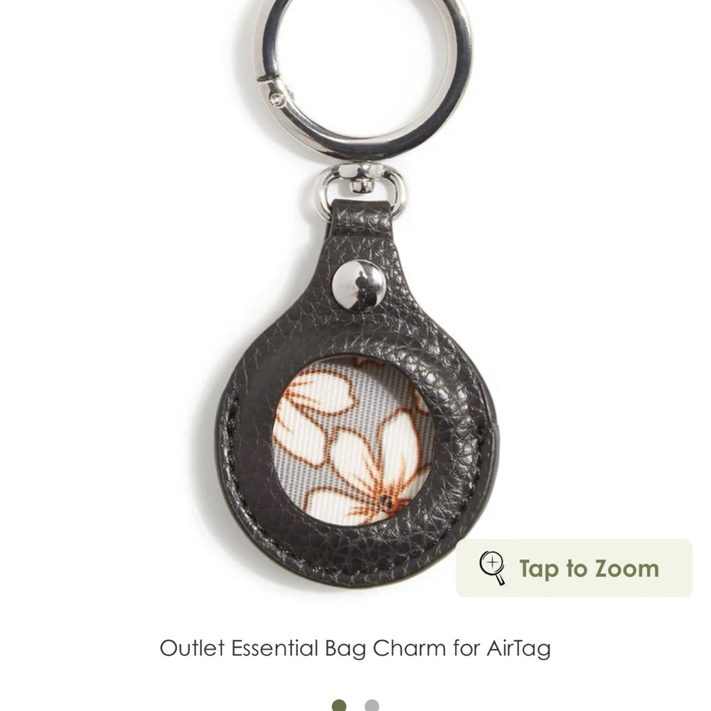 Vera Bradley Black Floral Bag Charm for AirTag